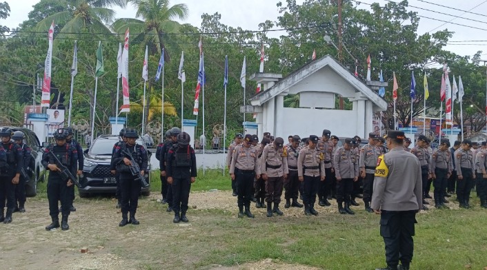 Polres Buol Amankan Debat Publik Pertama Paslon Bupati dan Wabup