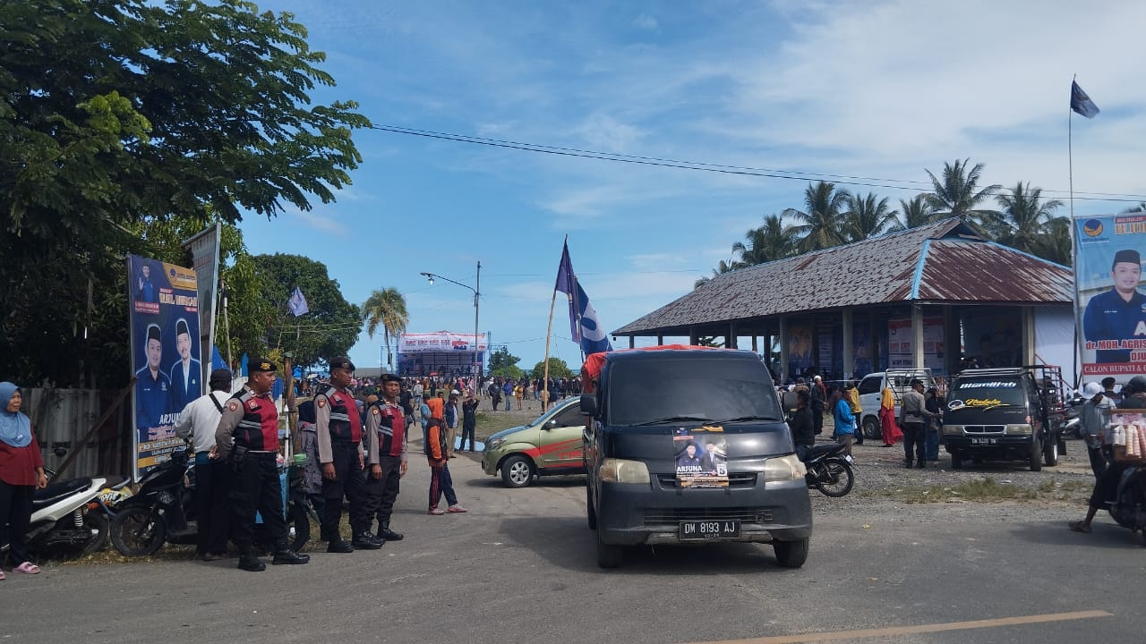 Kampanye Paslon Bupati dan Gubernur Sulteng Di Dua Titik, Polres Buol Gelar Pengamanan