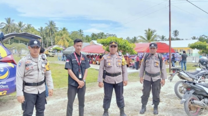 Kasubsatgas Polsek Momunu Pimpin Pengamanan Kampanye Paslon Bupati dan Wabup Buol di Tiga Titik