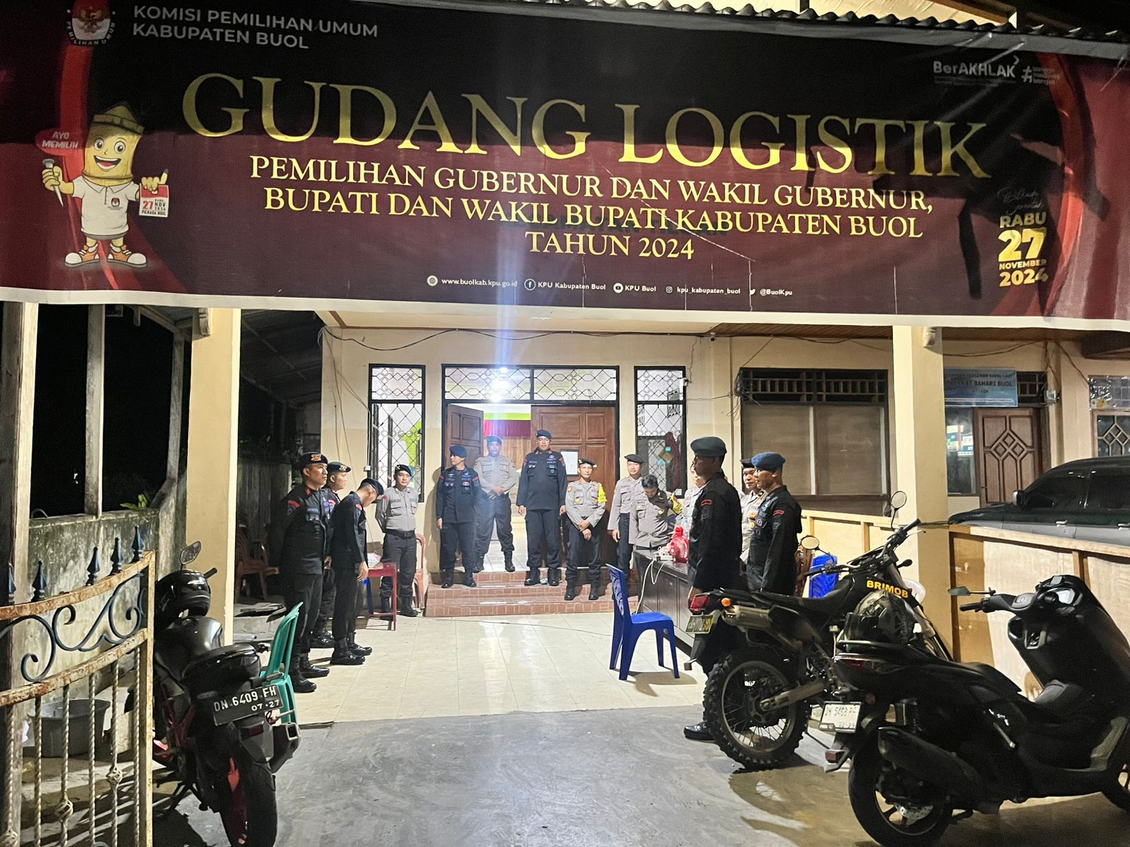 Usai Penetapan Bupati Terpilih, Polres Buol dan Brimob Gelar Patroli, Pastikan Kamtibmas Kondusif