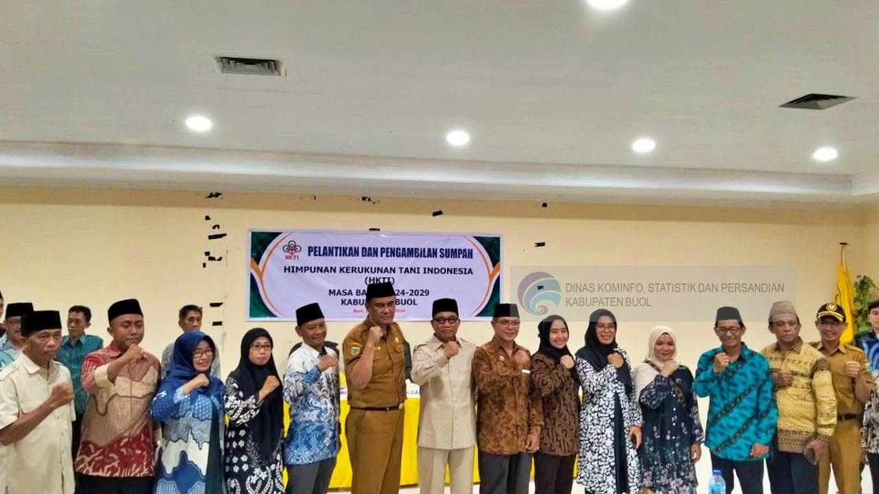 Sekda Buol Hadiri Pengukuhan Pengurus DPC HKTI, Pembinaan Petani Milenial Jadi Program Unggulan