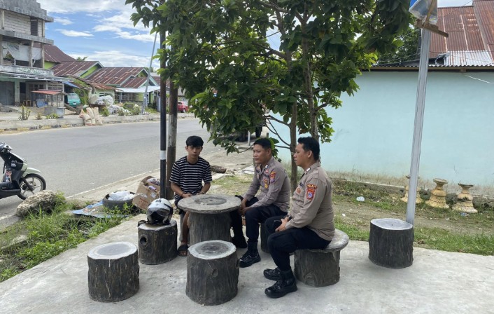 Ini Himbauan Subsatgas Binmas Polres Buol Saat Lakukan Penyuluhan ke Warga