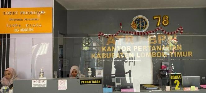 ATR BPN Lotim Capai Target Hingga 100 Persen Pada 2024 Pada Program PTSL, 2025 Bakal Lebih Maksimal