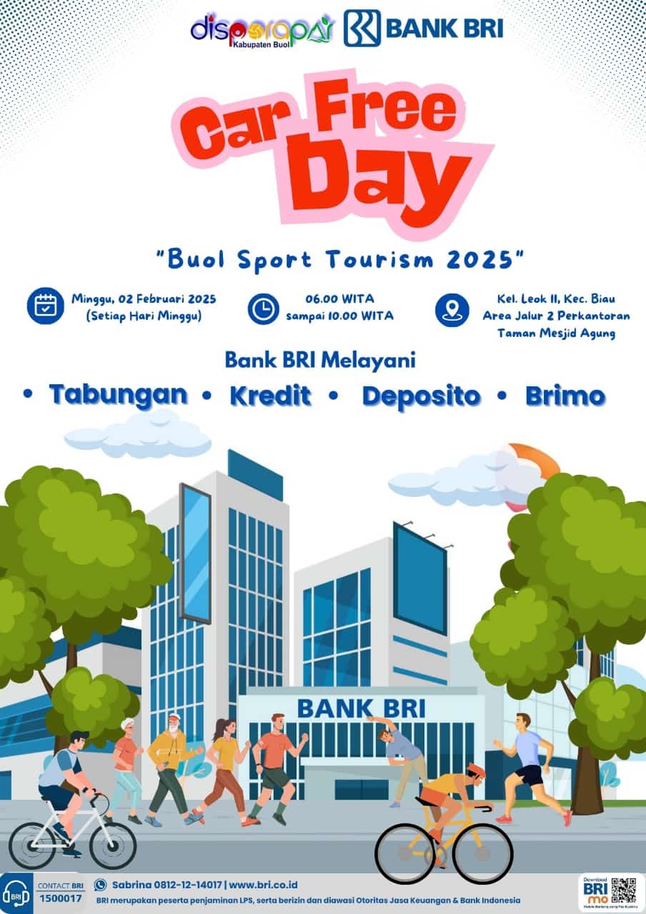 Support CFD Buol Sport Tourism 2025, BRI Pogogul Buol Hadirkan Layanan Perbankan