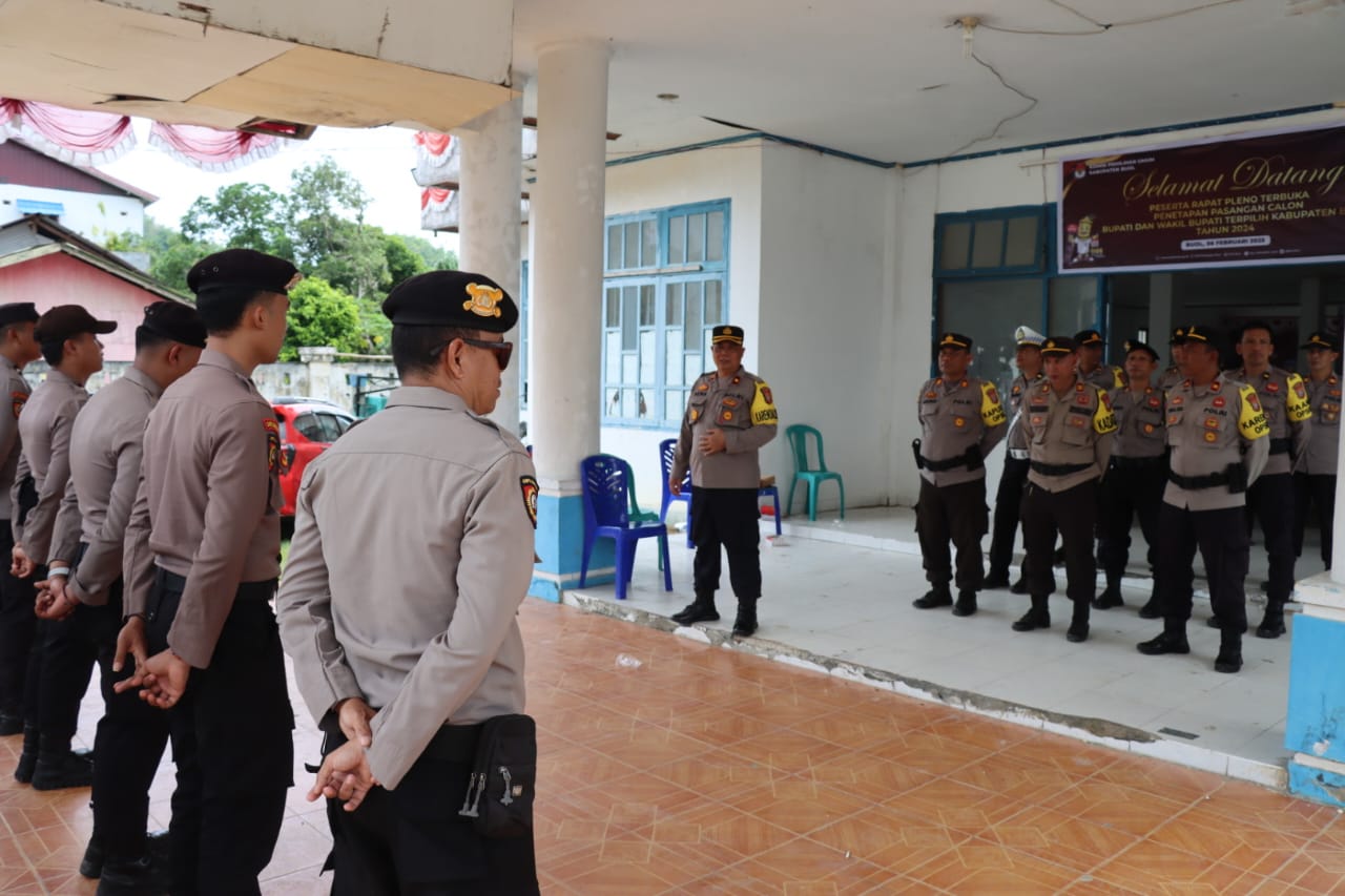 Karendal Opsres Pimpin Pengamanan Rapat Pleno Terbuka Penetapan Hasil Pilkada Buol