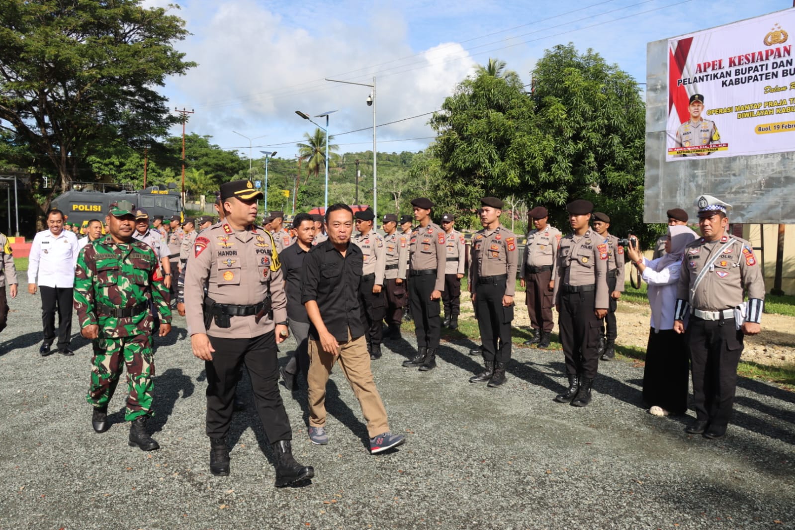 Kapolres Buol Pimpin Apel Kesiapan Pengamanan Pelantikan Bupati dan Wabup Bupati Terpilih