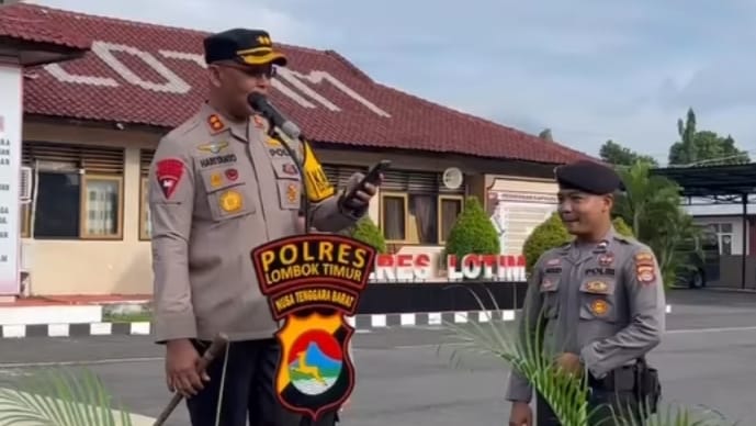 Senjata Api Anggota Polres Lombok Timur di Tarik