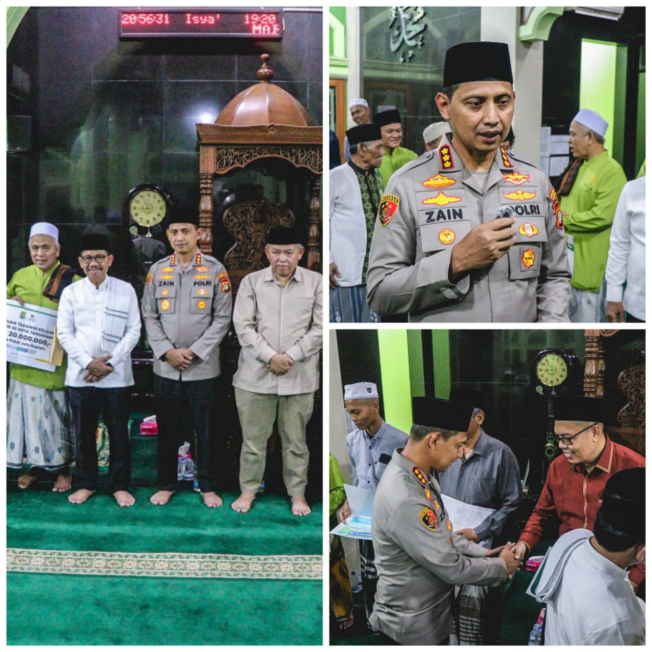 Tarawih Keliling Safari Ramadhan, Kapolres Metro Tangerang Kota Sampaikan Pesan Kamtibmas