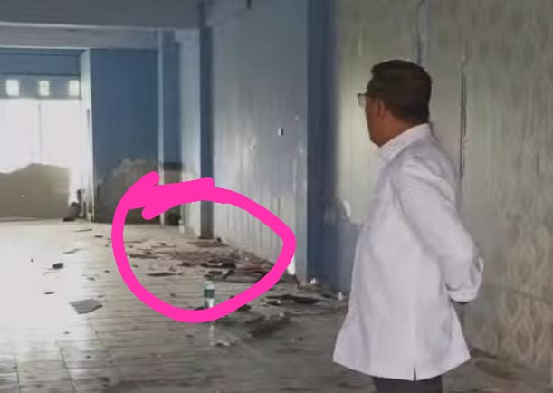 Bangunan Gagal Launching! Atap PLUT Bocor Dalam Hingga Luar Ruangan Sampah Berserakan