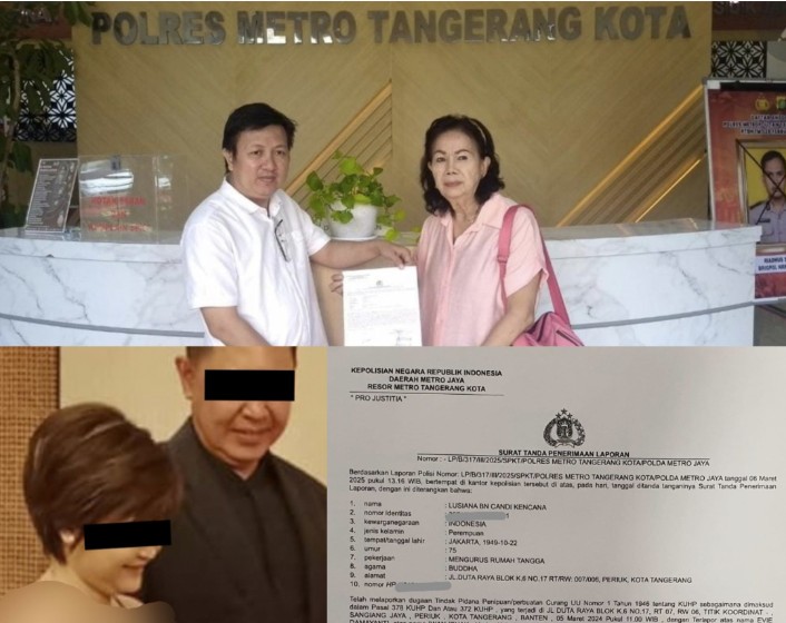 Pasutri Perdaya Lansia, Diduga Tipu Lansia 78 Tahun Sebesar Rp 407 juta, di Laporkan di Polres Metro Tangerang Kota
