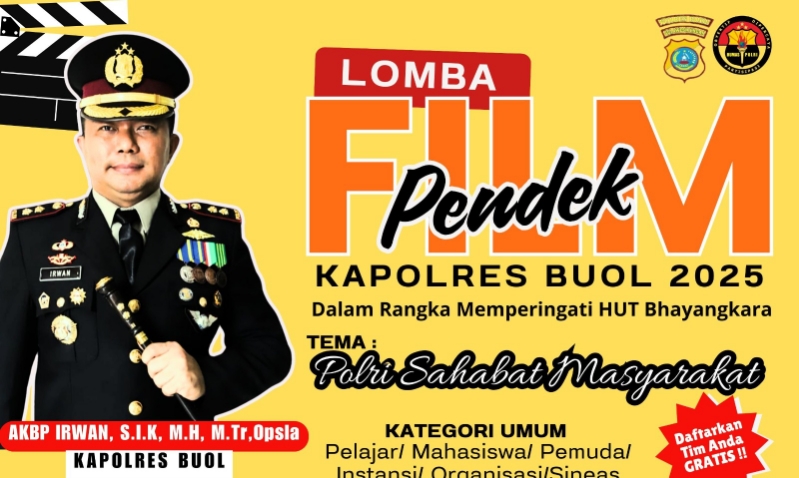 Lomba Film Pendek Kapolres Buol 2025 Resmi Dibuka, Total Hadiah Jutaan Rupiah