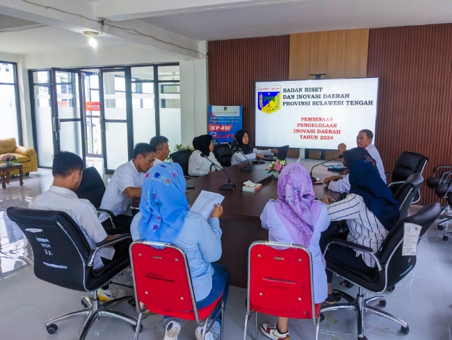 BRIDA Sulteng Lakukan Pendampingan Indeks Inovasi Daerah ke OPD Lingkup Pemprov