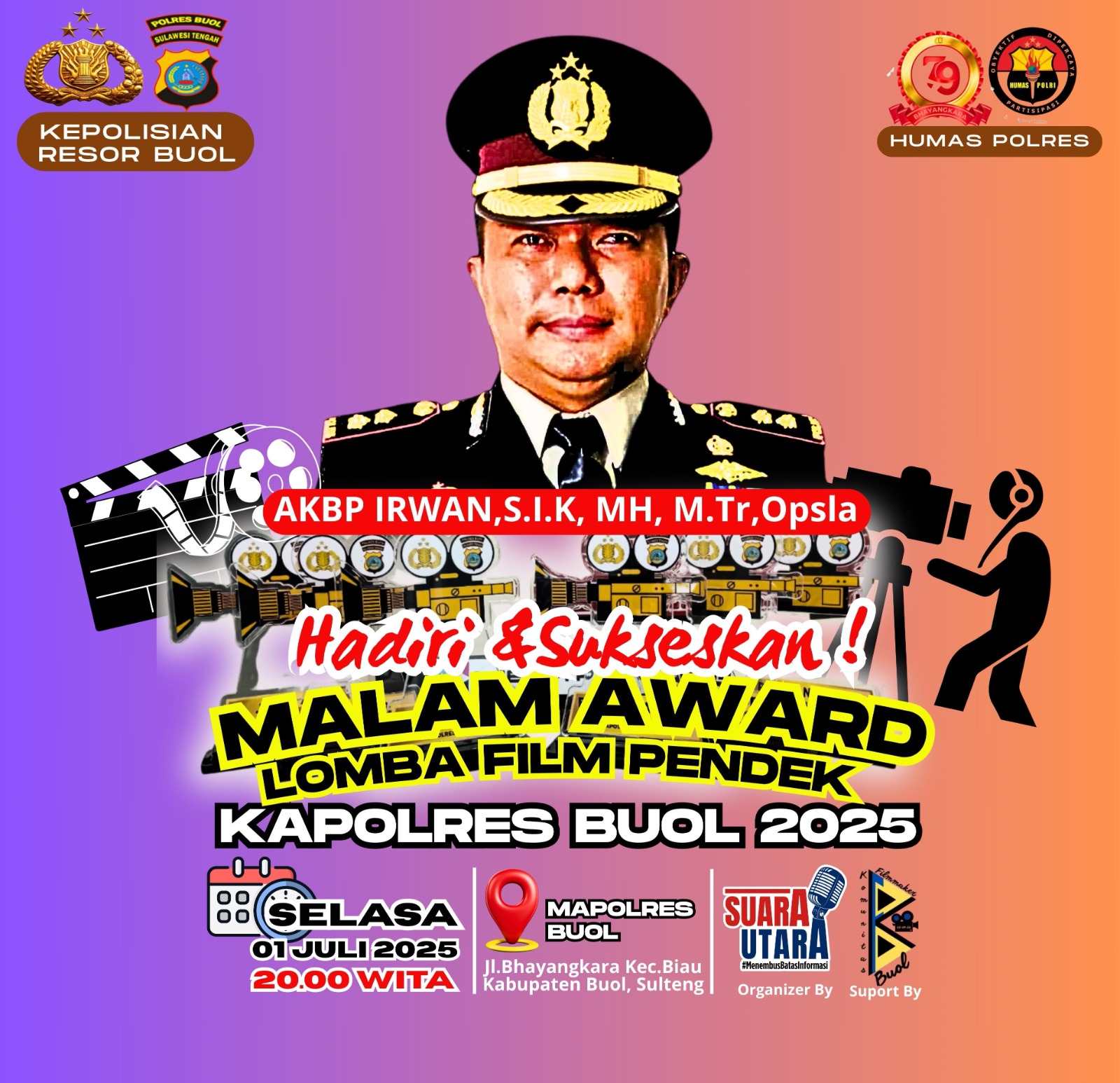 Pendaftaran Lomba Film Pendek Kapolres Buol Segera Tutup! Ayo Kirim Karyamu Sebelum 30 Juni 2025 