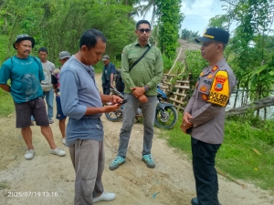Warga Lonu Hentikan Peninjauan Lokasi PT HIP, Polsek Bunobogu Beri Himbauan