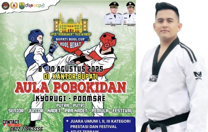Open Tournament Taekwondo Bupati Buol Cup 2025 Siap Digelar, Ajang Bergengsi untuk Cetak Atlet Berprestasi