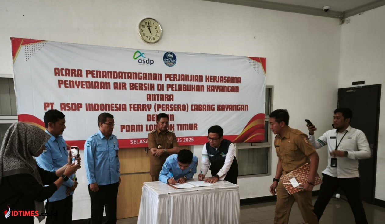 PDAM dan ASDP Kayangan Jalin Kerjasama, Bupati Tekankan Pemenuhan Air Bersih untuk Kapal Ferry
