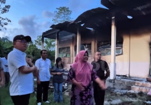 Bupati Buol Tinjau Langsung Kondisi SMK Marga Bakti Desa Poongan yang Terbakar