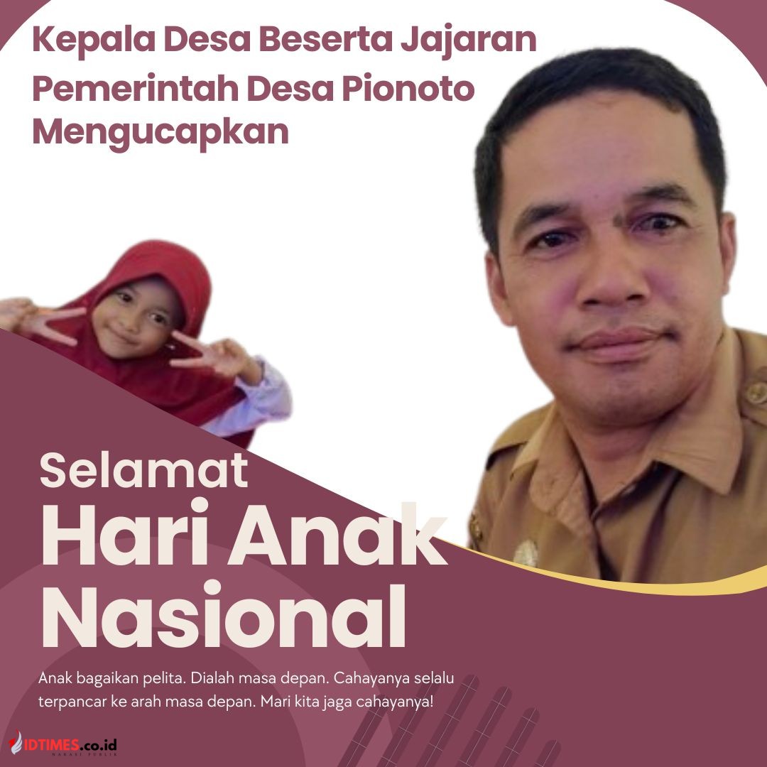 Kades Pionoto: Selamat Hari Anak Nasional, Tekankan Peran Bersama Lindungi Anak