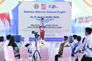 Hadiri HUT PGRI ke-80, Gubernur: Tanpa Guru, Sulteng Tidak akan Maju