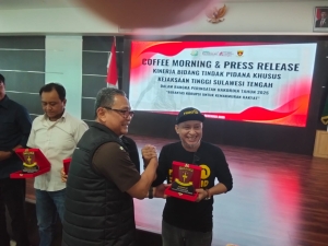 Cofee Morning Kejati Sulteng di Akhir Tahun, Selamatkan Uang Negara 39,2 M