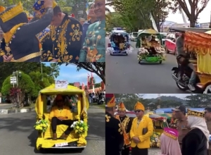 Pawai Bentor Hias Warnai Semarak HUT ke-22 Kabupaten Tojo Una-una