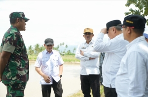 Pastikan Program Presiden Berjalan, Gubernur Sulteng Tinjau Cetak Sawah di Sigi