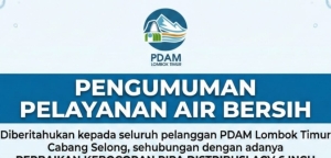 PDAM Lombok Timur Keluarkan Edaran Gangguan Pelayanan Akibat Kebocoran Pipa
