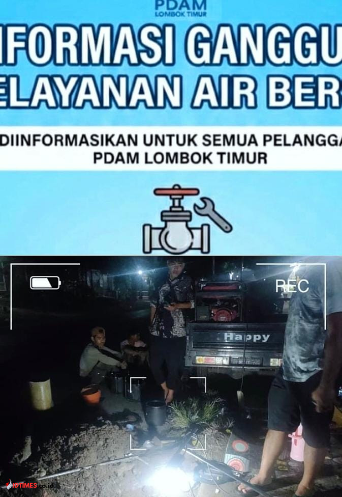 PDAM Lombok Timur Umumkan Gangguan Layanan Air Bersih di Sejumlah Wilayah
