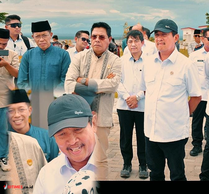Bupati Haerul Warisin Bersama Sekda Lotim Mesra Sambut Kedatangan Mentri Kelautan dan Prikanan RI