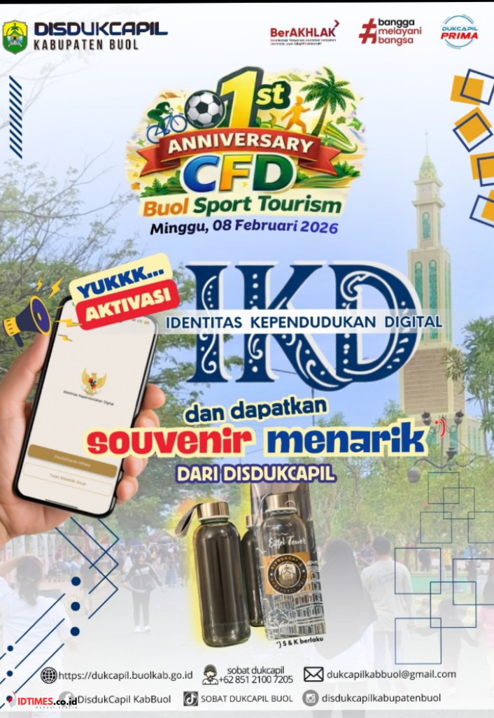 Rayakan 1 Tahun CFD, Disdukcapil Buol Ajak Warga Aktivasi IKD dan Berbagi Souvenir Menarik