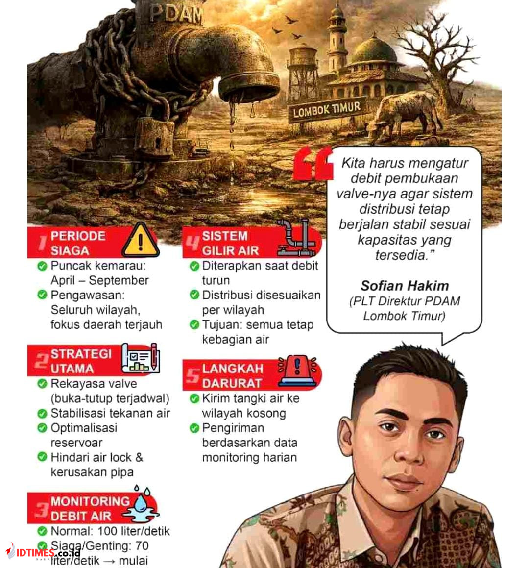 Ini Strategi Khusus PDAM Lombok Timur Atur Distribusi Air Hadapi Musim Kemarau!