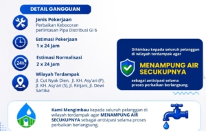 PDAM Lombok Timur Tangani Kebocoran Pipa di Sekarteja, Sejumlah Wilayah Alami Gangguan Air Bersih