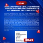 Awas Modus Pemenang Dadakan! Hoaks Berkedok Hadiah Gubernur Sulteng Beredar