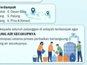 PDAM Lombok Timur Perbaiki Pipa Bocor di Sakra, Pelanggan Diminta Menampung Air
