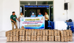 PDAM Lombok Timur Terima Bantuan CSR Ribuan Butir Telur untuk Dukung Peningkatan Gizi
