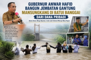 Gubernur Sulteng Anwar Hafid Bangun Jembatan Gantung Pakai Dana Pribadi untuk Warga Desa Mansungkang