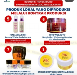 Diduga Beredar Luas di Lombok Timur! Empat Produk Kosmetik Mengandung Merkuri Masuk Daftar Temuan BPOM
