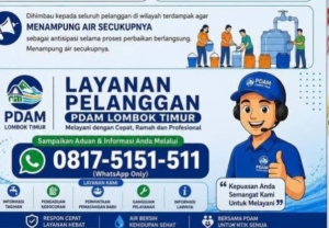 Gangguan Pelayanan Air Bersih, PDAM Lotim Perbaiki Pipa HDPE 12 Inch