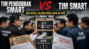 Tim Pendobrak SMART vs Tim SMART Adu Nyali Saling Buka Data di APH di Lombok Timur