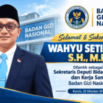 Wahyu Setiabudi Dilantik sebagai Sekretaris Deputi Bidang Promosi dan Kerja Sama Badan Gizi Nasional