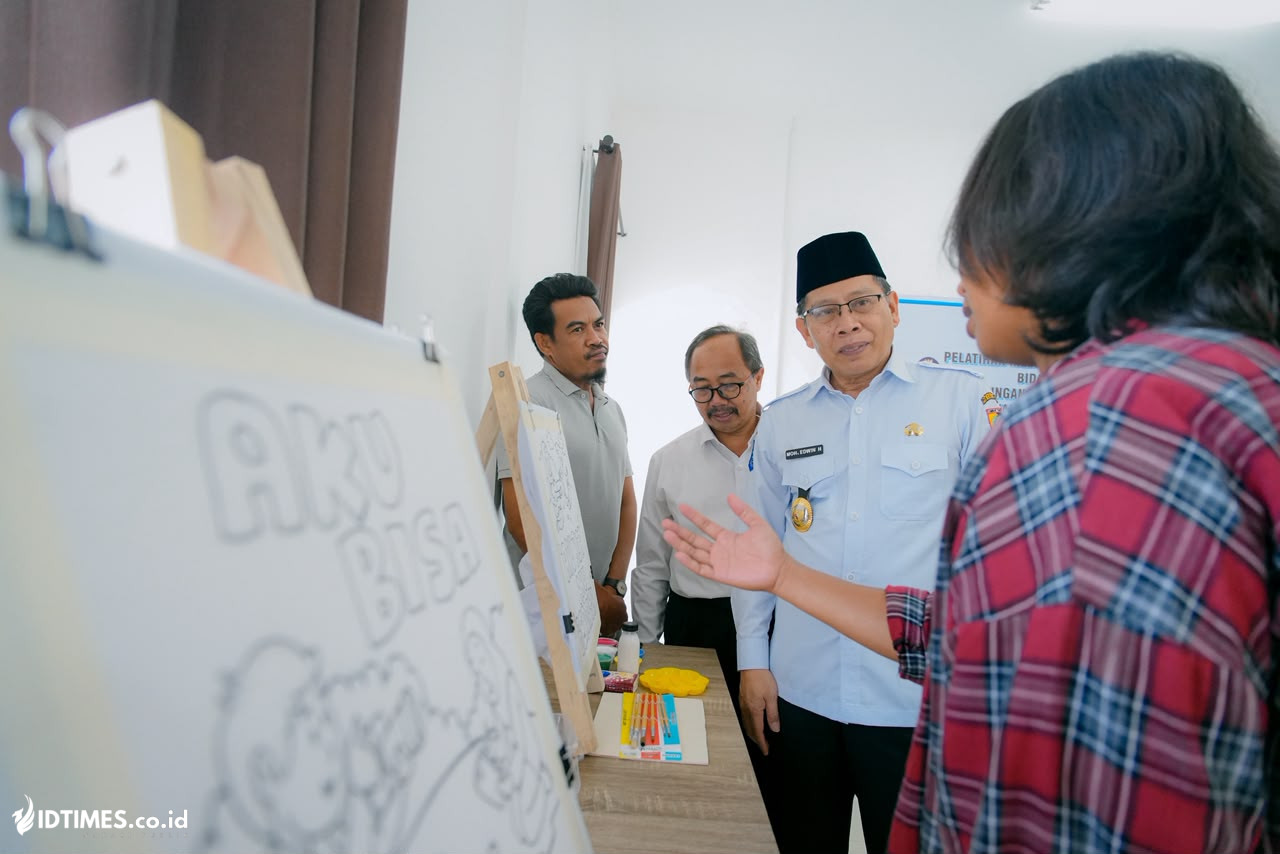 Wabup Edwin Buka Pelatihan Melukis Kaos bagi Difabel, Dorong Kreativitas Jadi Peluang Usaha